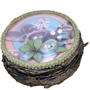 Katherines Collection Trinket Box Bird Nest 1990s Shadow Box Victorian Vintage